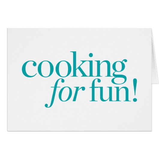 Cooking For Fun Cards (Front Horizontal)