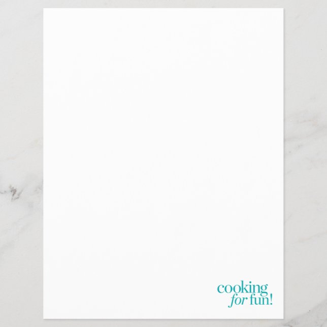 Cooking For Fun Flyer (Front)