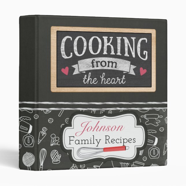 Cooking From The Heart 3 Ring Binder (Front/Spine)