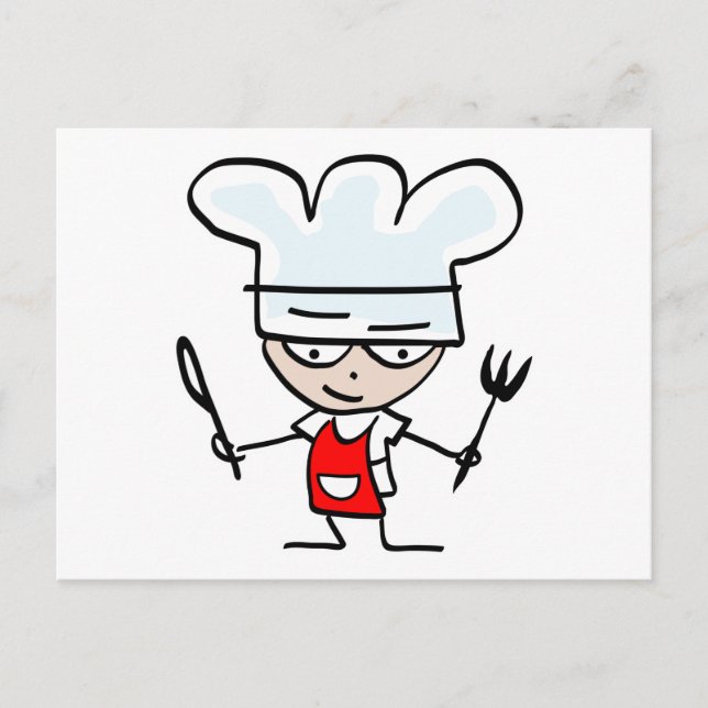 Cooking gifts with funny cartoon - Humorous design Postcard (Front)