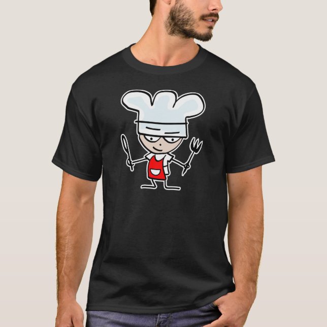 Cooking gifts with funny cartoon - Humorous design T-Shirt (Front)