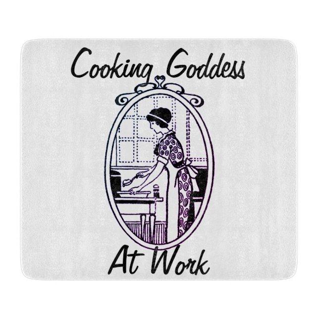 Cooking Goddess At Work Cutting Board (Front)