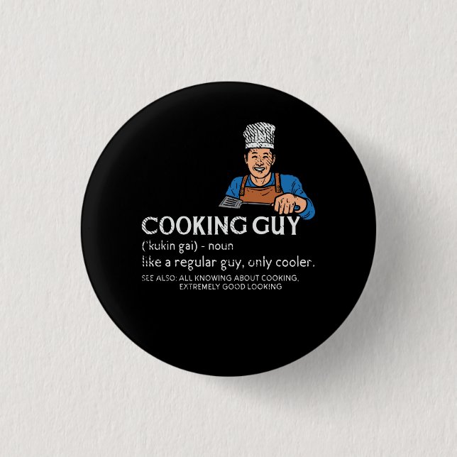 Cooking Guy Definition Button (Front)