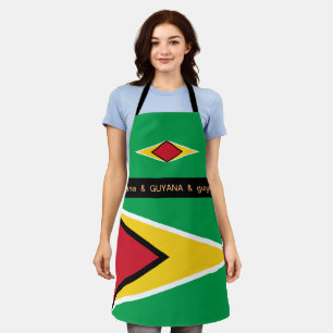 Cooking Guyana & Guyana Flag Chefs kitchen Apron