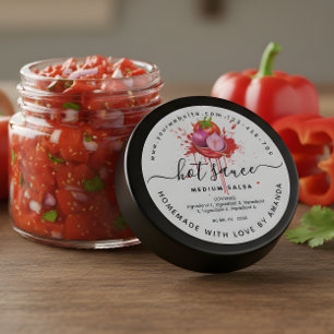 Cooking Homemade hot sauce label