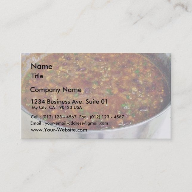 Cooking Hot Chili Business Card (Front)