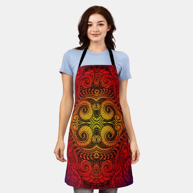 Cooking in Color Doodle Apron (Worn)