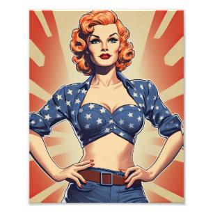 Cooking in her Kitchen  Photo Print