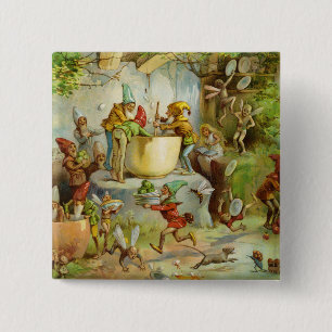 Cooking In The Gnome Kitchen Pinback Button