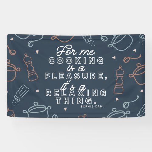 Cooking is a Pleasure Thing Typography Banner