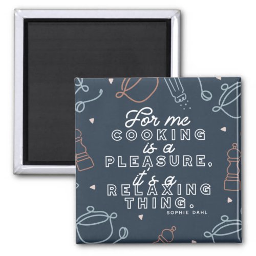 Cooking is a Pleasure Thing Typography Magnet