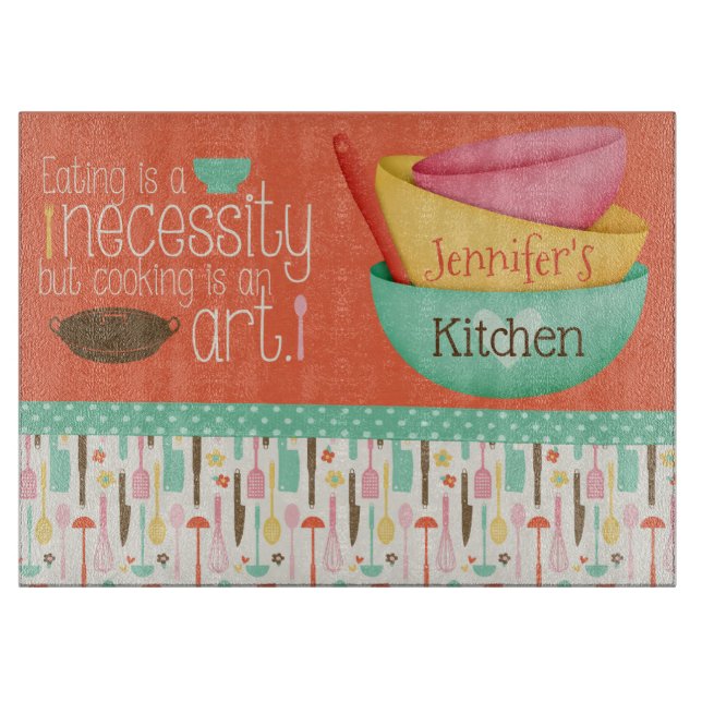 Cooking Is An Art Personalized Cutting Board (Front)