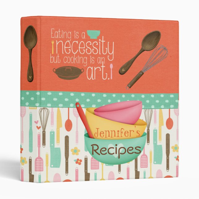 Cooking Is An Art Recipe Binder (Front/Spine)