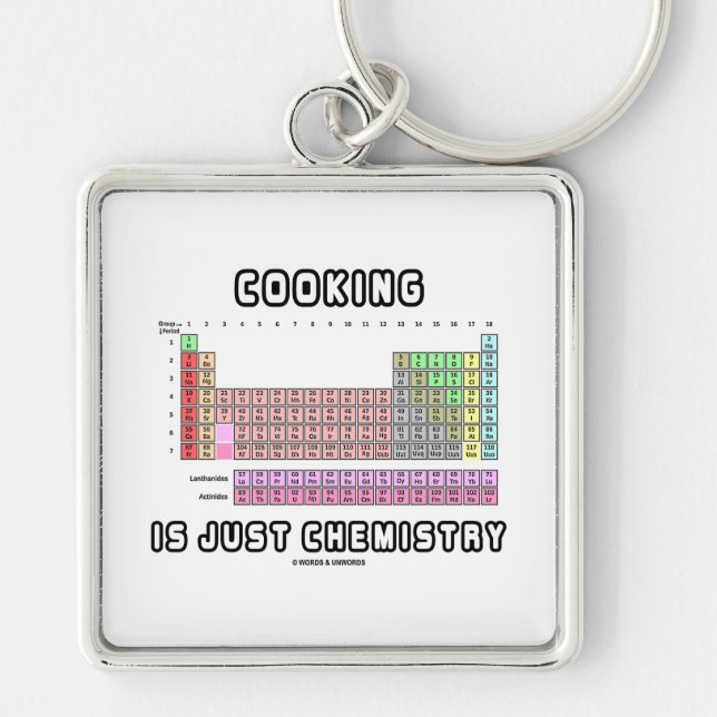 Cooking Is Just Chemistry (Periodic Table) Keychain (Front)
