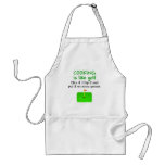 Cooking Is Like Golf Apron at Zazzle
