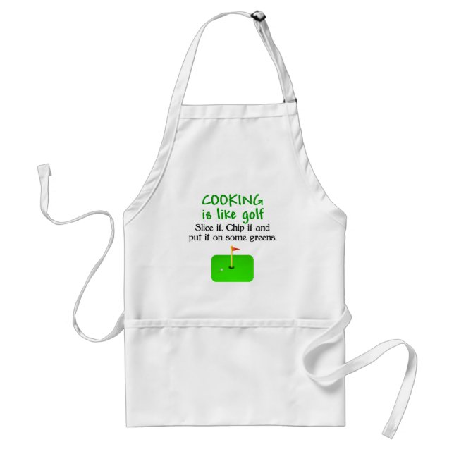 Cooking is like Golf apron (Front)