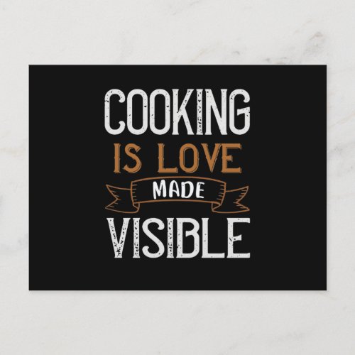 Cooking Is Love Made Visible Announcement Postcard