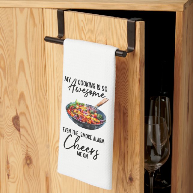 Cooking is so awesome kitchen towel (Thirds Fold)