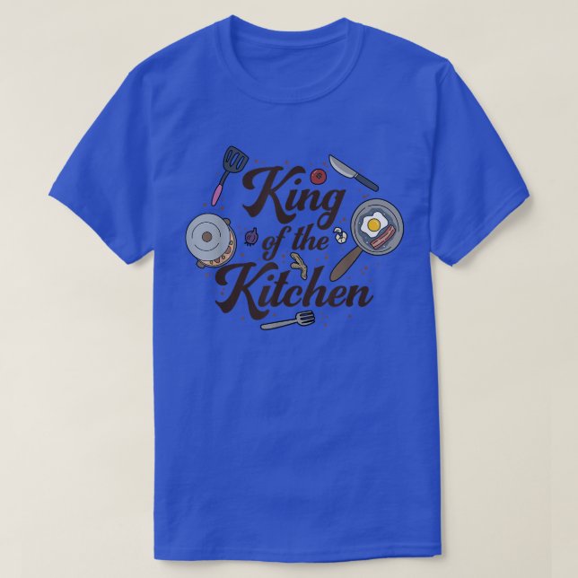 Cooking, King Of The Kitchen, Men, Funny, Culinary T-Shirt (Design Front)