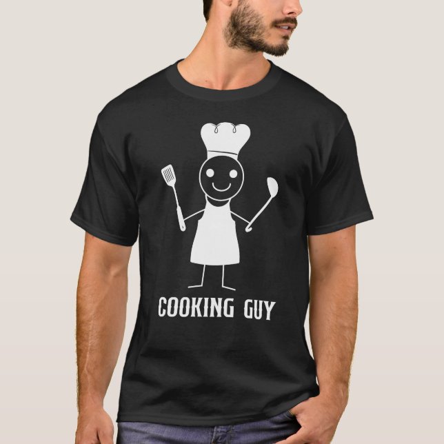 Cooking Kitchen Chef Cooking Guy Cook T-Shirt (Front)