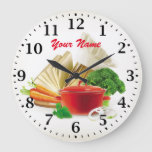 Cooking Kitchen Personalizable Wall Clock at Zazzle