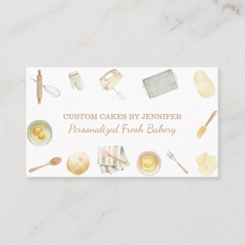 Cooking Kitchen Utensils Chef Bakery Business Card