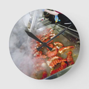 Cooking Lobster Tails Round Clock
