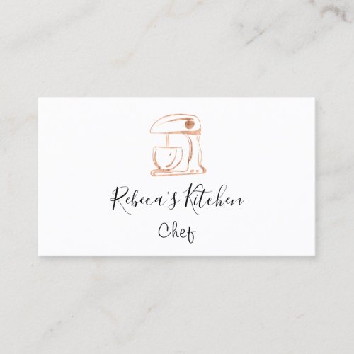 Cooking Logo Robot Mixer Chef Sweets Bakery Rose Business Card