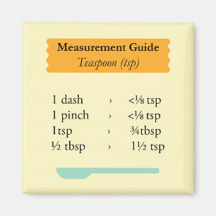 Cooking Measurement Guide Magnet
