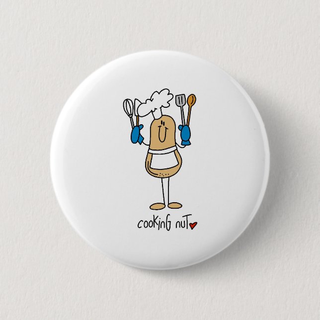 Cooking Nut Pinback Button (Front)