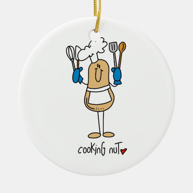 Cooking Nut T-shirts and Gifts Ceramic Ornament (Front)