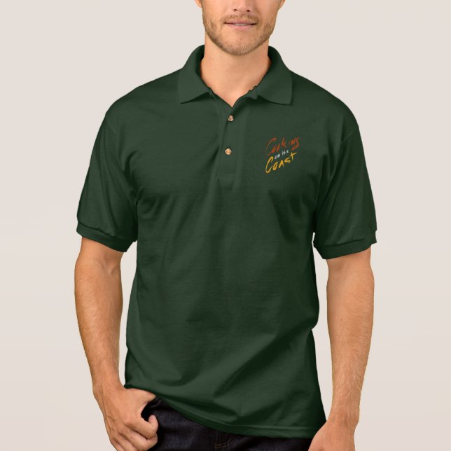 Cooking on the Coast | Handwritten Polo Shirt (Front)