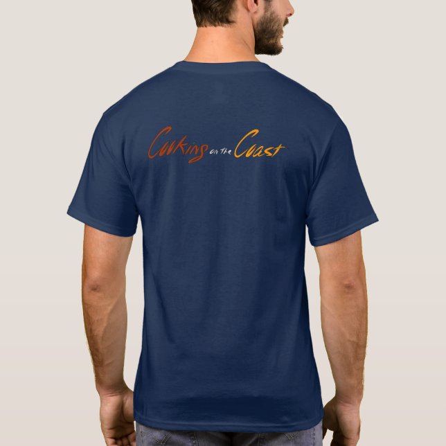 Cooking on the Coast Snazzy Design T-Shirt (Back)