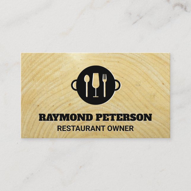 Cooking Pan and Utensils | Culinary Business Card (Front)