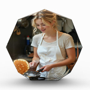 Cooking Pancakes Photo Customize Acrylic Award