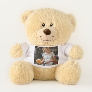 Cooking Pancakes Photo Customize Teddy Bear