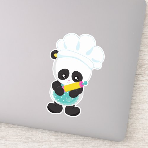 Cooking Panda Baking Panda Apron Rolling Pin Sticker