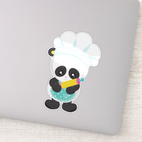 Cooking Panda Baking Panda Apron Rolling Pin Sticker