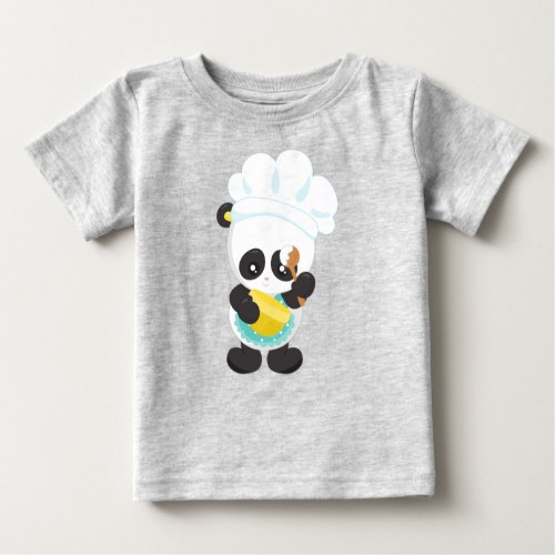 Cooking Panda Baking Panda Apron Whisking Bowl Baby T_Shirt