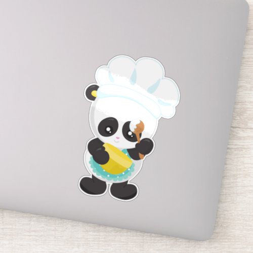 Cooking Panda Baking Panda Apron Whisking Bowl Sticker