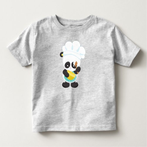 Cooking Panda Baking Panda Apron Whisking Bowl Toddler T_shirt