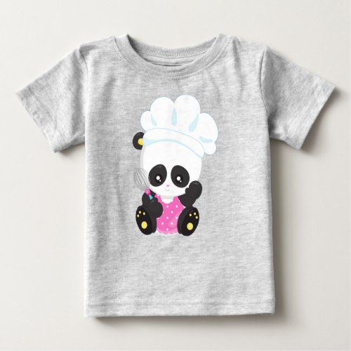 Cooking Panda Baking Panda Cute Panda Whisk Baby T_Shirt