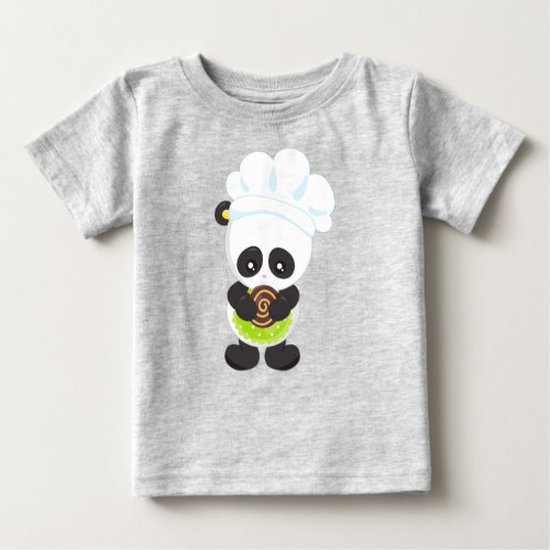 Cooking Panda Baking Panda Panda With Cookie Baby T_Shirt