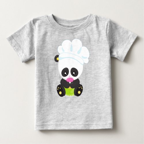 Cooking Panda Baking Panda Panda With Donut Baby T_Shirt