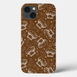 Cooking pattern with chef hat iPhone 13 case