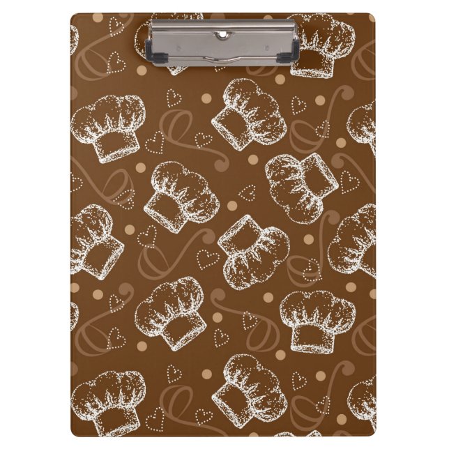 Cooking pattern with chef hat clipboard (Front)