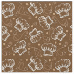 Cooking pattern with chef hat fabric