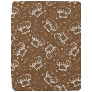 Cooking pattern with chef hat iPad smart cover