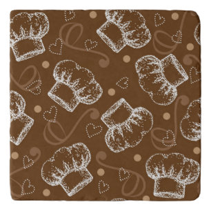 Cooking pattern with chef hat trivet
