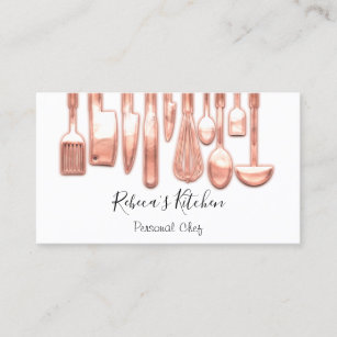Cooking Personal Chef Restaurant Blush Catering  Business Card